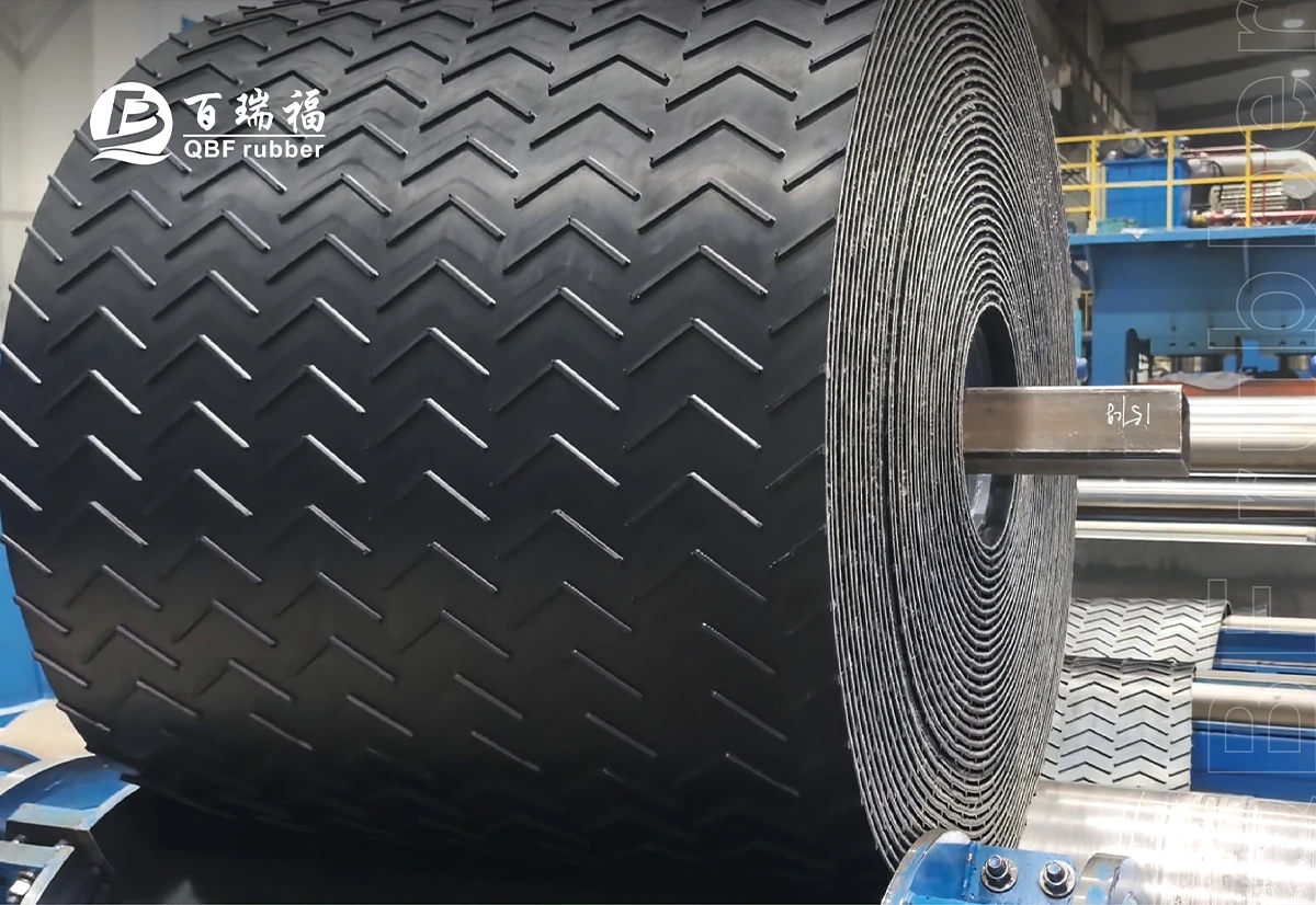 Recommended Custom Chevron Conveyor Belt Manufacturer QBF rubber– One Piece Vulcanized Molding for Longer Service Life